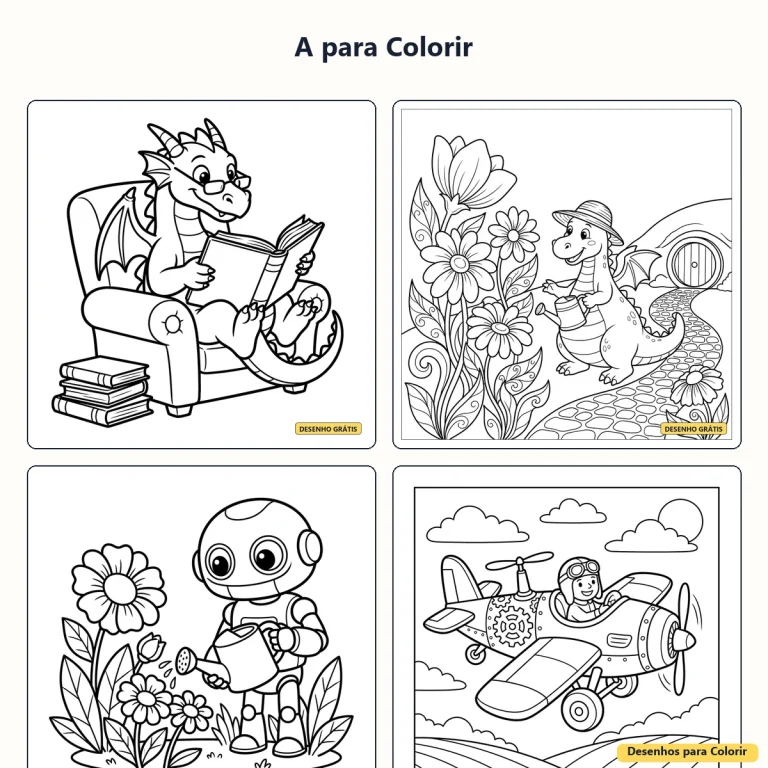 A para Colorir: atividades com a letra A e desenhos divertidos