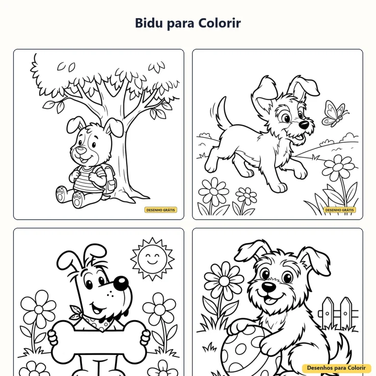 Bidu para Colorir: Desenhos Divertidos para Imprimir