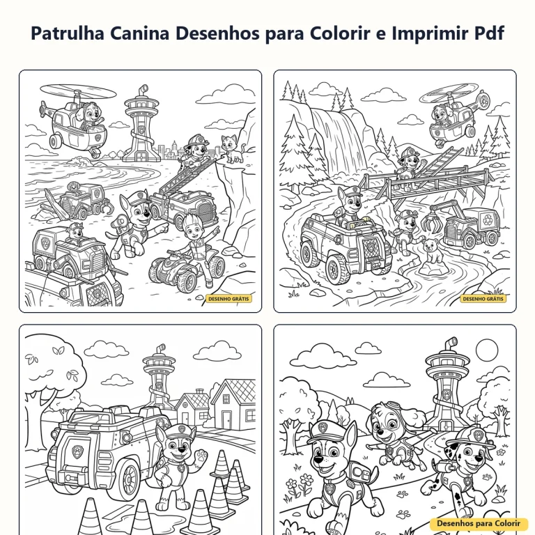 Patrulha Canina: desenhos para colorir e imprimir em PDF