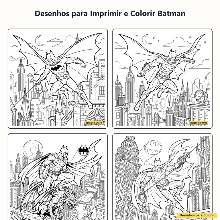 Desenhos para Imprimir e Colorir Batman: Aventuras para Toda a Turma