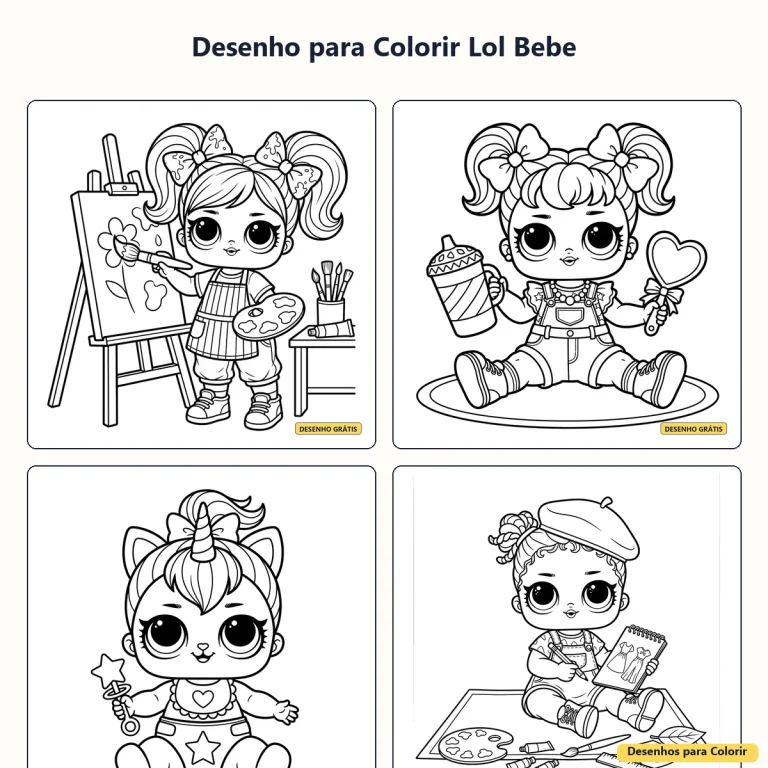 Desenho para Colorir LOL Bebê: Páginas Fofas para Imprimir