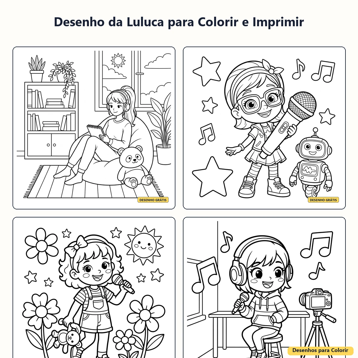 Desenho da Luluca para Colorir e Imprimir: Atividade Divertida