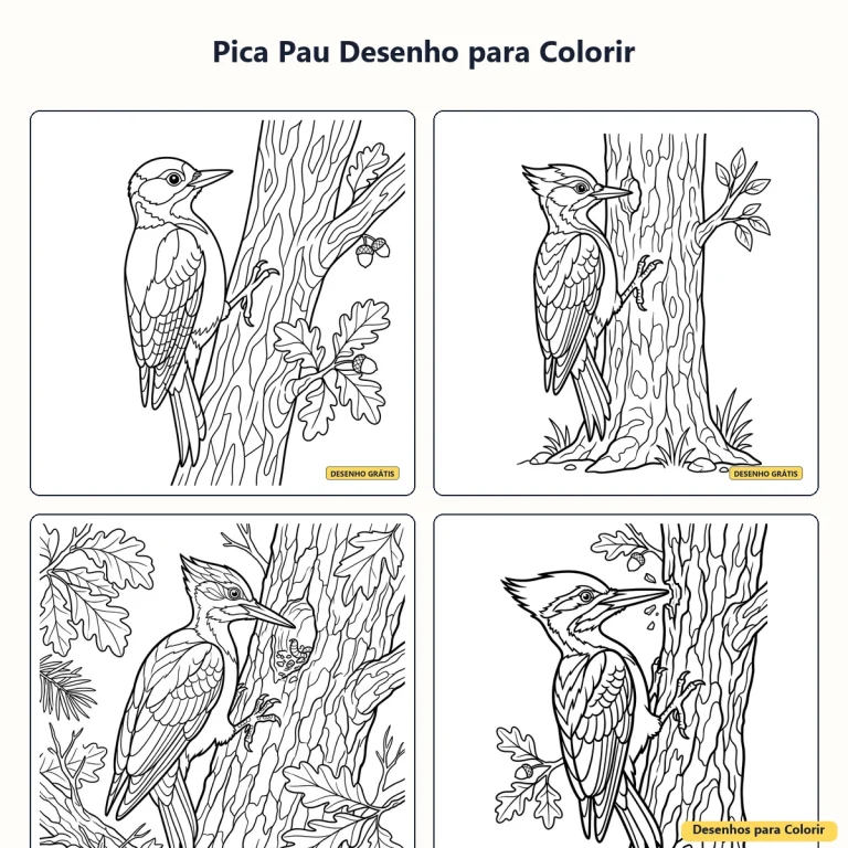 Pica-Pau Desenho para Colorir: atividades divertidas para imprimir